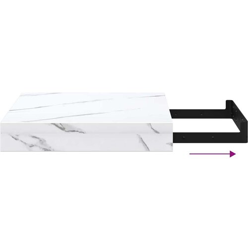  Polica na zidu Zidne 4 pcs Bijeli mramor 23 x 23 5 x 4 cm Slike