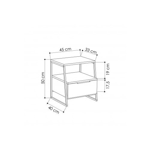  Pal - light mocha nightstand Slike