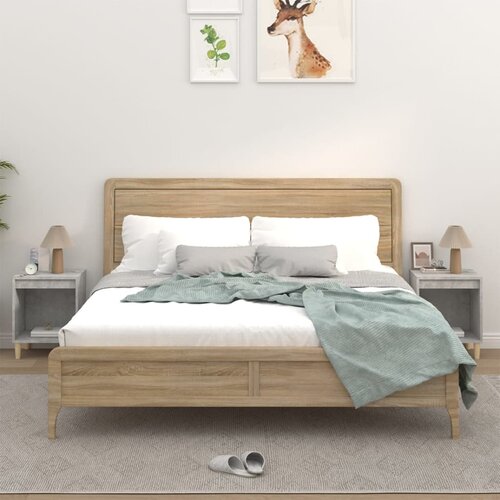  Noćni ormarići 2 kom siva boja betona 40x35x50 cm Slike