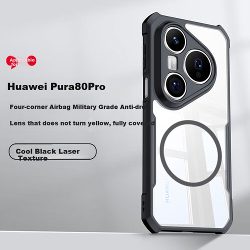  Xundd Maska za mobilni telefon Huawei Pura 80 Pro+ / Huawei P80 Pro, Providno-crna Cene