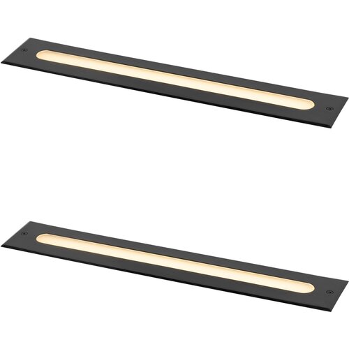 QAZQA Moderna talna svetilka črna 50 cm z LED IP65 - Eline Cene