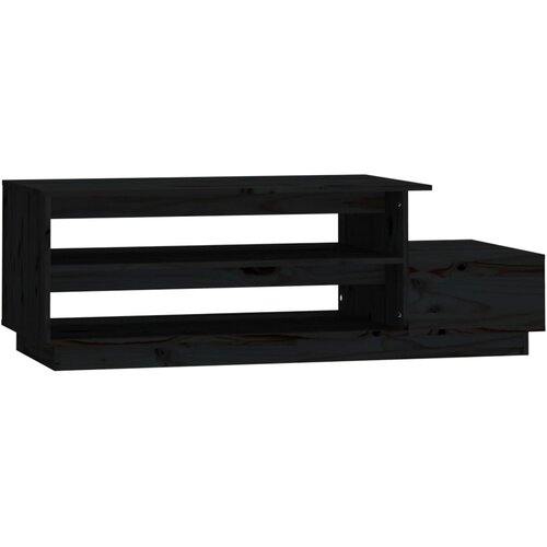  Stolić za kavu crni 120 x 50 x 40,5 cm od masivne borovine Slike