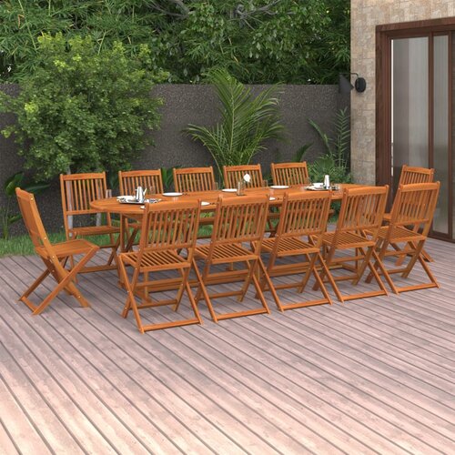  13-dijelni vrtni blagovaonski set 280x90x75 cm bagremovog drva Cijene