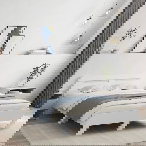 Furnova Posteljni okvir z vzglavjem in LED bel 120x200 cm, (21941273) Slike