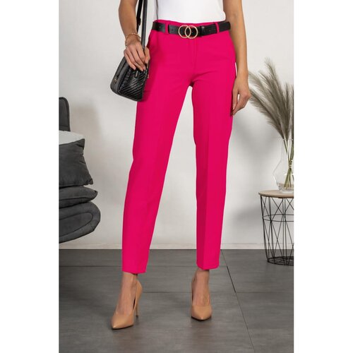 Fenzy elegantne dolge hlače z ravnimi hlačnicami tordina, fuksia Slike
