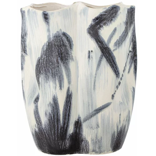 Bloomingville Črna/bela lončena vaza (višina 37 cm) Elira –