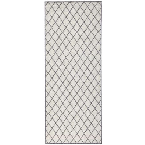 NORTHRUGS sivo-krem vanjski tepih Malaga, 80 x 350 cm