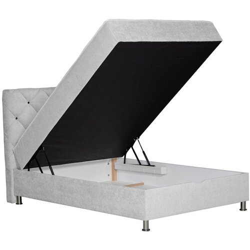 Modern Living Postelja Z Vzmetnico Black Diamant, Naravna, 140x200 Slike