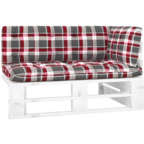 VidaXL Kutna vrtna sofa od paleta od bijelo impregnirane borovine Slike