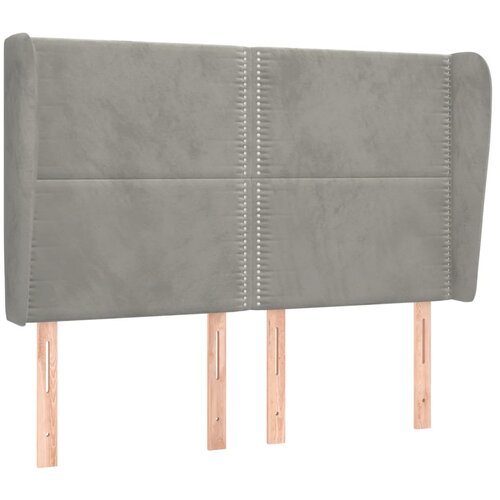 Maison Chic vzglavna omarica - nočna omarica - posteljna omarica z u&amp;scaron;esi svetlo sivo 147x23x118/128 cm žamet, (21708543) Slike