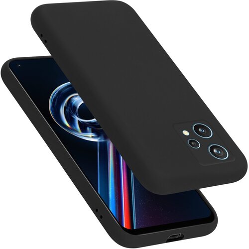 Cadorabo Ohi&scaron;je, združljiv z Realme v tekoči črni barvi - za&scaron;čitni pokrov iz fleksibilnega silikona TPU, (20593579) Cene