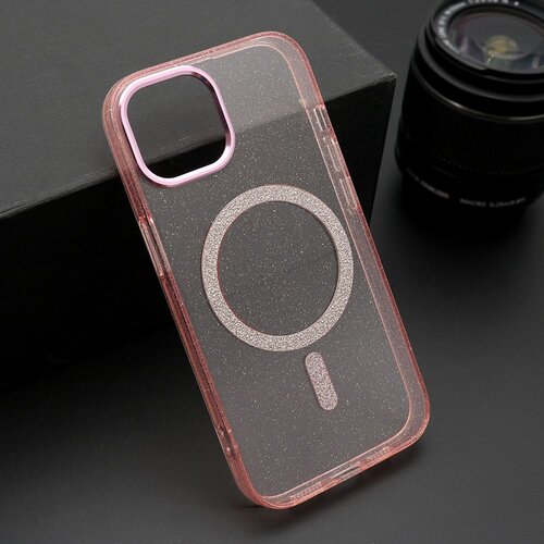 Maska sparkling magsafe za iphone 15/ roze Slike