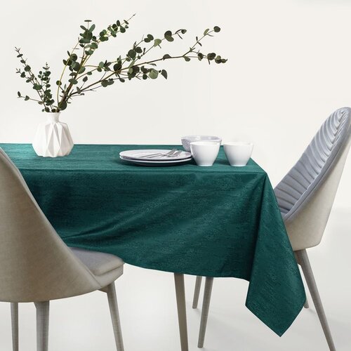  Ovalni stolnjak AmeliaHome Vesta 155x200 cm, tamnozelena Slike