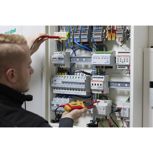 Wiha ispitivač napona i kontinuiteta 12 - 1.000 v ac cat iv sa 2x aaa baterije 44319 crveno-žuti Slike