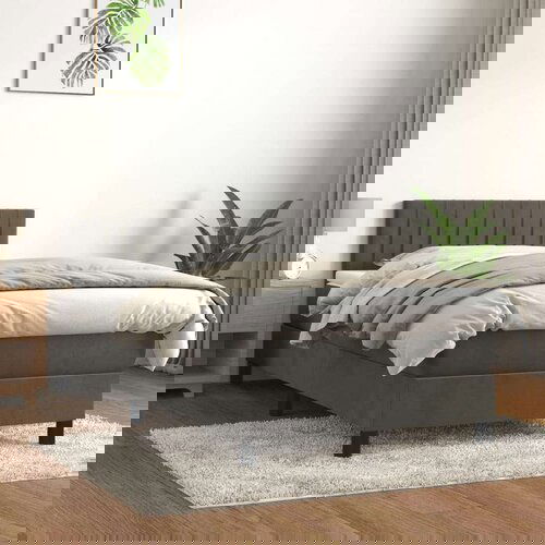Box spring krevet s madracem tamnosivi 100x200 cm baršunasti Cijene