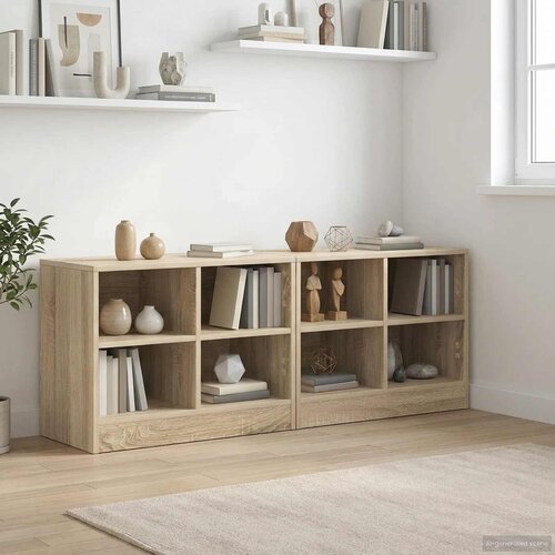 Ormarić za krevet s policom 2 pcs Hrast sonoma 66 x 33 x 48 cm Cene