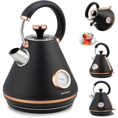 Janshop grelnik vode s termometrom 1,7L berdsen BD-701 črn, (21618100) Slike