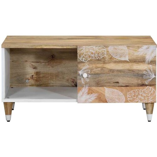 Maison Chic Klubska mizica - kavna mizica - Nizka mizica 80x50x40 cm trden mangov les, (21755283) Cene