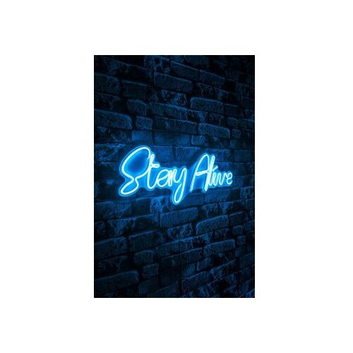 WALLXPERT dekorativna plastična led rasveta stay alive blue Slike