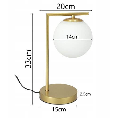  Stona lampa 1xE27/40W/230V zlatna/bela Slike