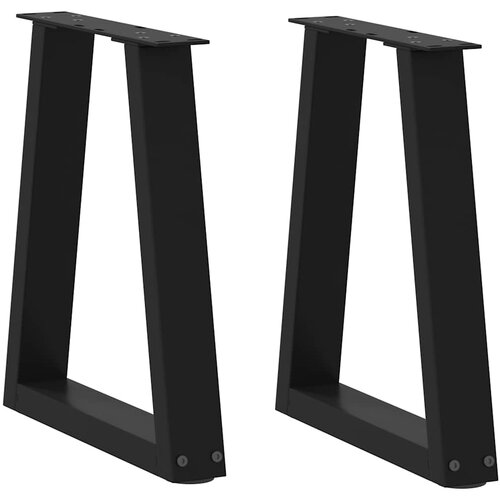 VidaXL noge jedilne mize v-oblika 2 kosa črna 28x(42-43,3) cm jeklo Slike