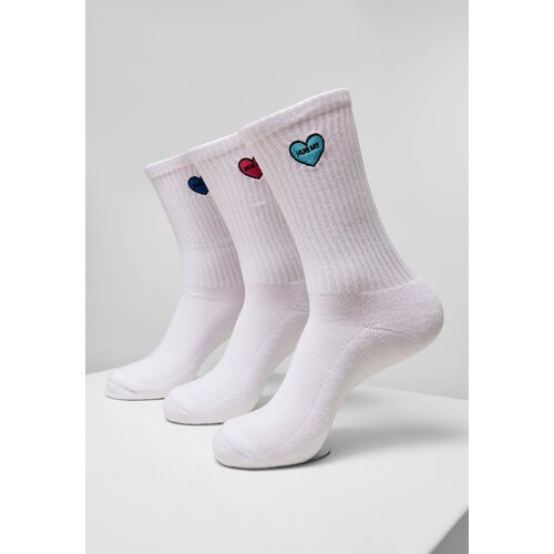 MT Accessoires Heart Embroidery Socks 3-Pack white Slike