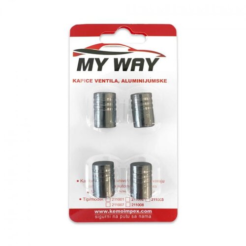 My Way Kapice ventila, 4 komada, Srebrne boje Slike