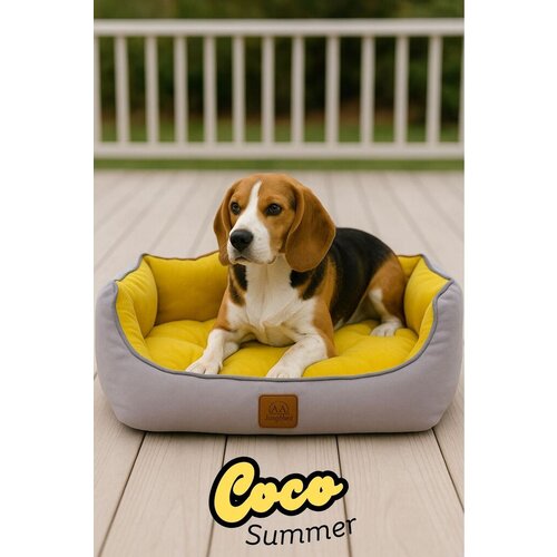 Paws & Whiskers krevet za ljubimce coco summer, 60x70x10 cm, žuti Cene