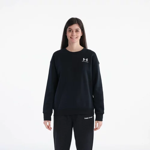 Under Armour Sportska sweater majica crna / bijela