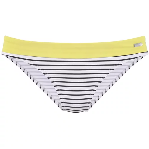 VENICE BEACH Bikini hlačke rumena / črna / bela