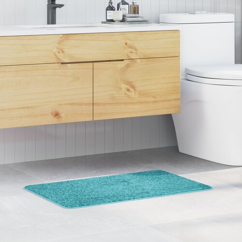 vidaXL Tirkizna Mikrovlakna 50 x 80 cm Kupaonska prostirka Pravokutna Cijene