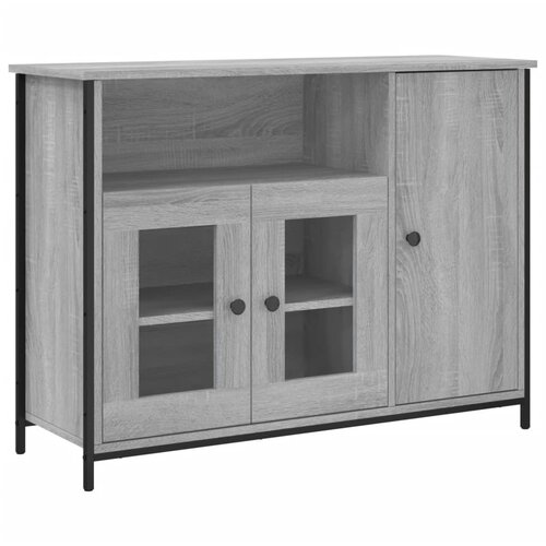Maison Chic Komoda - Predalnik siva sonoma 100x35x75 cm inženirski les, (21716794) Slike