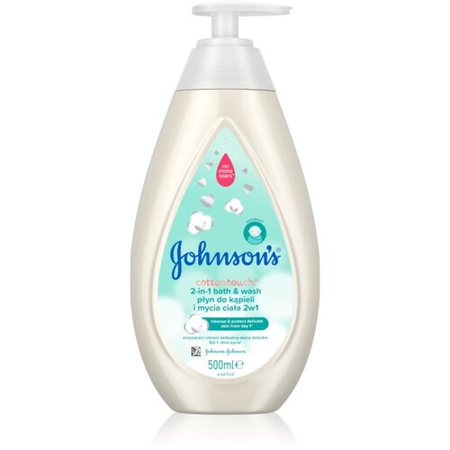 Johnsons CottonTouch&amp;trade; 2-in-1 Bath &amp;amp; Wash gel za umivanje in prhanje z ekstraktom bombaža 500 ml za otroke Slike