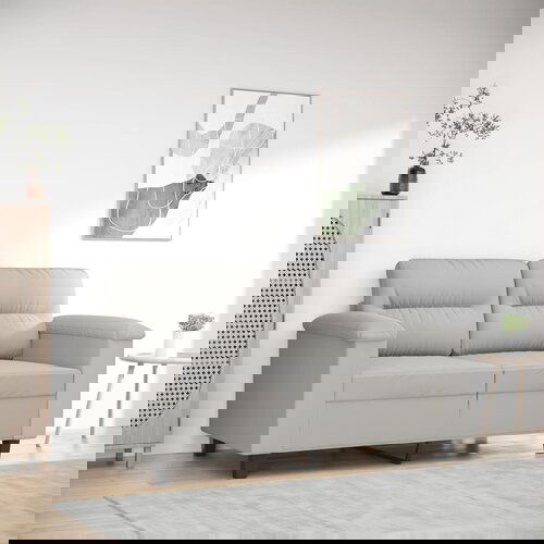 VidaXL Dvosjed svjetlosivi 120 cm od mikrovlakana Slike