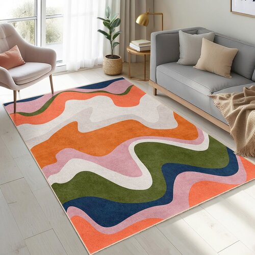 Mila Home Oranžna pralna preproga 160x230 cm Squiggly Orange &amp;ndash; Slike
