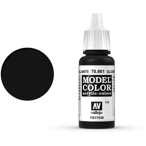 Vallejo Model Color 170 globoko črna (Lack) (Glossy Black) (861) - 17 ml Cene