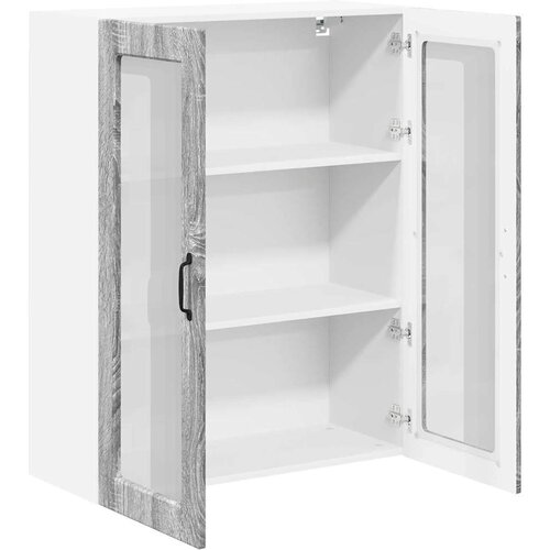 VidaXL Zidni kuhinjski ormarić Sivi hrast sonoma 80 x 31 x 100 cm Slike