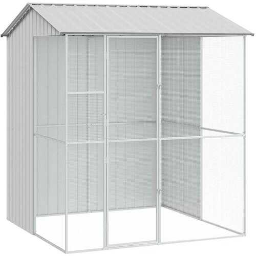 vidaXL Ptica gnezdo Siva 215x210x247 cm Jeklo Cene