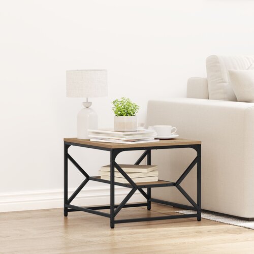 VidaXL Stolić za kavu Hrast Konstruirano drvo 51 x 50 x 40 cm Slike