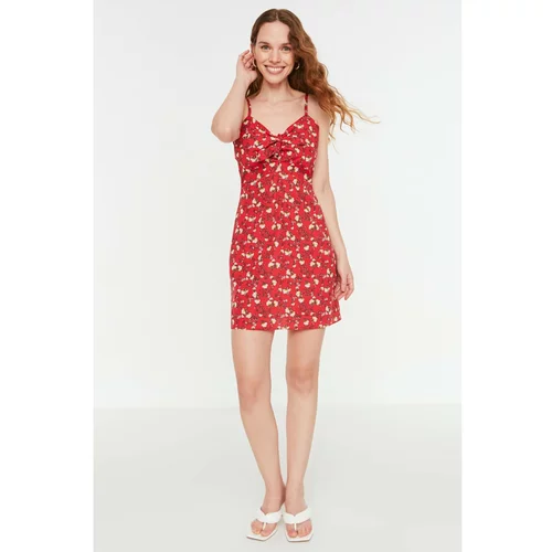 Trendyol Red Cut Out Detailed Dress