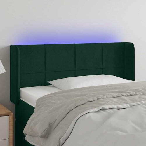  LED uzglavlje tamnozeleno 103x16x78/88 cm bar&amp;scaron;unasto Slike
