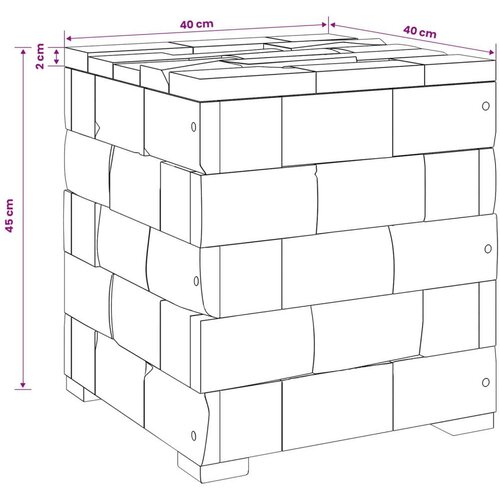  Stolica za Skladi&amp;scaron;tenje s pohranom Smeđa 40 5 x 39 5 x 45 cm Slike