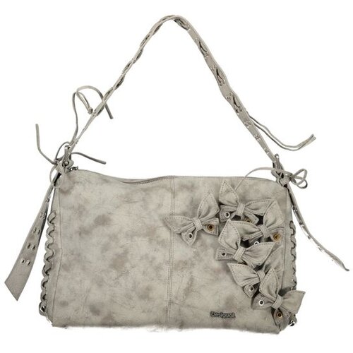Desigual ženska torba s reljefnim cvijetom 23x11x35 cm tamnosiva Cijene
