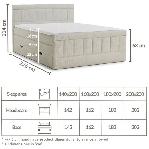Maison de R&amp;ecirc;ve Ljubičasti boxspring krevet s prostorom za odlaganje 200x200 cm Caya &amp;ndash; Slike