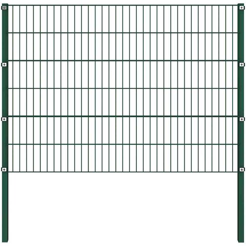  Ogradni panel sa stupovima od željeza 176,5 x 120 cm zelene boje Cijene