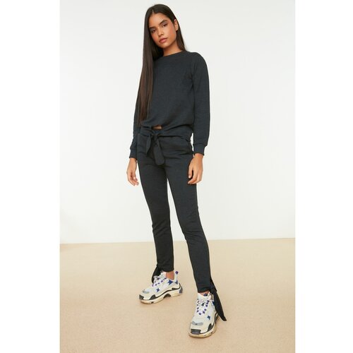 Trendyol Anthracite Basic Jogger Slim Knitted Sweatpants Slike