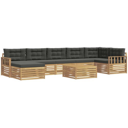  Set vanjskih sofa 8 kom. Bijela i antracit Smeđa 79 x 79 x 37 cm Slike