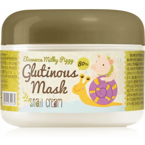 Elizavecca Milky Piggy Glutinous Mask 80% Snail Cream intenzivna hidratantna i hranjiva maska s ekstraktom puža 100 g