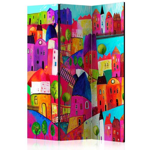  Paravan u 3 dijela - Rainbow-hued town [Room Dividers] 135x172 Cijene