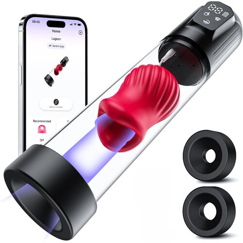 SuperLove Automatic Vaccum Pump Masturbator with Suction & Vibration & App Cene